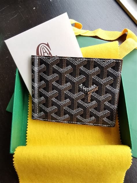 goyard yellow wallet|goyard money clip wallet.